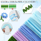 Pipe Cleaner Flowers, 6 Assorted Colors Pipe Cleaners Bulk - Image 5