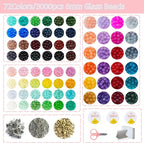 REVKI 72 Colors 6mm Glass Beads - Image 2
