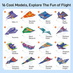 Leven DIY Paper Airplane Book, 16 Creative Folding Paper Planes - Image 3
