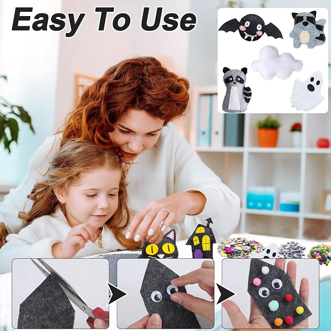 42Pcs Black Gray Fabric Sheets 8 x 12 Inch Assorted Soft Black Gray White Thick - Image 4