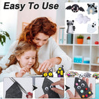 42Pcs Black Gray Fabric Sheets 8 x 12 Inch Assorted Soft Black Gray White Thick - Image 4