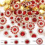 100pcs Sew on Rhinestones Crystal Gems Sunflower - Image 2