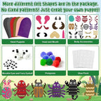 WATINC 6Pcs Hand Puppet Making Kit, Art Craft Felt Sock Puppet Toys, Creative - Image 3