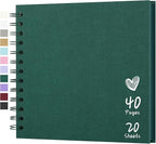 Scrapbook 7x7 Inch DIY Scrapbook Album Hardcover Kraft Paper 40 pages/20 sheets by Hiwhy