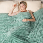 Super Fuzzy Soft Fleece Sherpa Weighted Blanket 20 lbs - Image 9