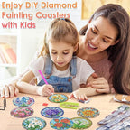 ijbnhd 8 PCS Flowers Diamond Art Coasters | Diamond Painting Coasters Kits - Image 5