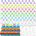 Nuenen 100 Pcs Sand Art Bottles Bulk Wave Shaped Plastic Bottles by Nuenen