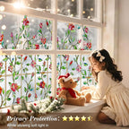 Windimiley Stained Glass Window Film, 3D Rose Floral Decorative Window Covering - Image 5