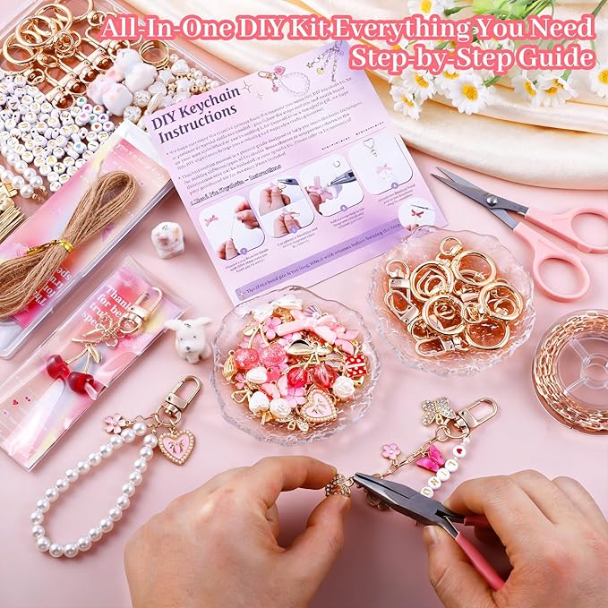 Wurosi 680 Pcs Keychain Making Kits, 78.74 Inch Chains, Key Chain Hooks - Image 6