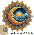 200 Pieces Sun and Moon Wooden Puzzles by Yezavesu