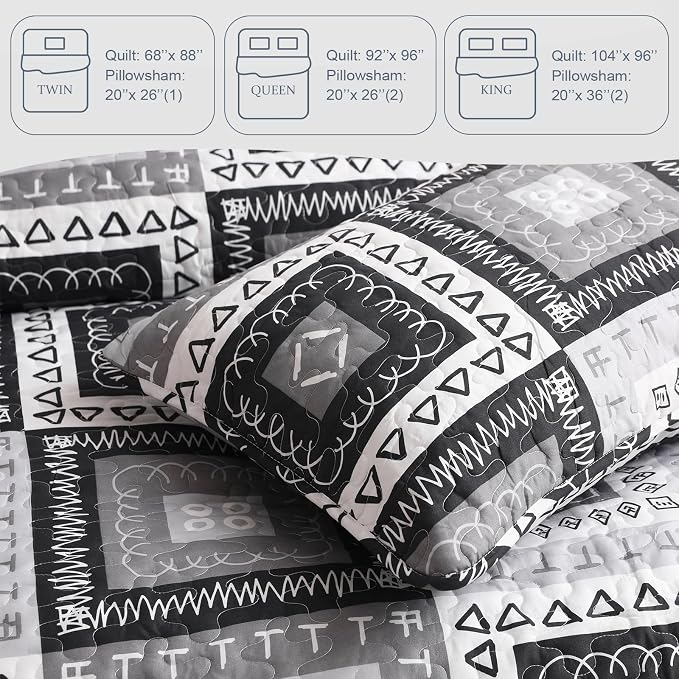 Exclusivo Mezcla Reversible Boho Quilts King Size - Image 6
