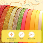 Feifeiya 48 Pcs Orange EVA Foam Sheets 8 x 12 Inch, 36 Regular Foam Sheets 12 - Image 3