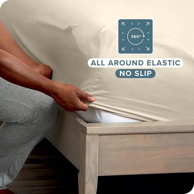 Bare Home 5-Pack Fitted Bottom Sheets Twin - Image 3
