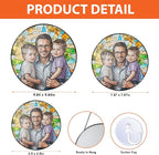 LOVELYPOD Personalized Dad Stained Glass Sun Catcher, Photo Family Portrait - Image 6