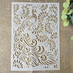 TIAMECH A4 Reusable Feather Leaves Peacock Stencil - Image 7