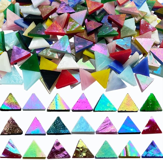 Triangle Iridescent Glass Mosaic Tiles - Image 2