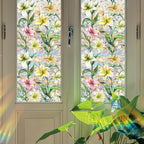Lily Stained Glass Window Film Privacy, Rainbow Window Film Decorative Static - Image 4