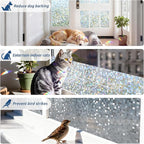 rabbitgoo Stained Glass Window Privacy Film, Mosaic Pattern, 23.6" x 78.7" | - Image 6