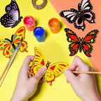 80PCS Wooden Spring Ornaments to Paint Butterfly Cutouts, 8 Styles DIY Blank - Image 2