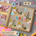 Scrapbook 12x12 Inch DIY Scrapbook Album Hardcover Kraft Paper 100 pages/50 - Image 5