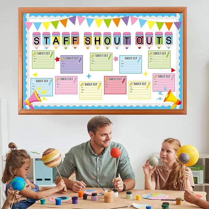 Pencil Theme Staff Shout Outs Bulletin Board Decorations Colorful Back to - Image 6