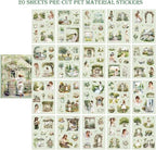 4 Book pet Scrapbooking Stickers Pre-Cut 480 PET Stickers People Sticker Books - Image 7