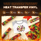 Tintnut Green Flame Heat Transfer Vinyl, stretch washable, suitable - Image 3