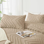 Andency Taupe California King Comforter Set, Boho Cal King Soft Warm Tufted - Image 4