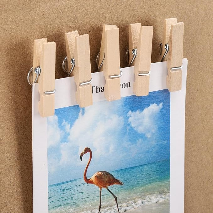 50Pcs Wooden Clips Push Pins Tacks - Image 6
