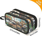 Custom Animals Pencil Case Box Boys Girls Personalized Name Large Pencil Pouch - Image 7