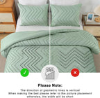 Andency Sage Green California King Comforter Set, Boho Soft Fluffy Warm - Image 4