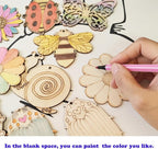 90PCS Unfinished Blank Wooden Cutouts Craft - Image 5