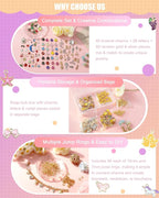 FIVEIZERO 216PCS Charms for Jewelry Making, Enamel Blacelet Charms Kit | - Image 4