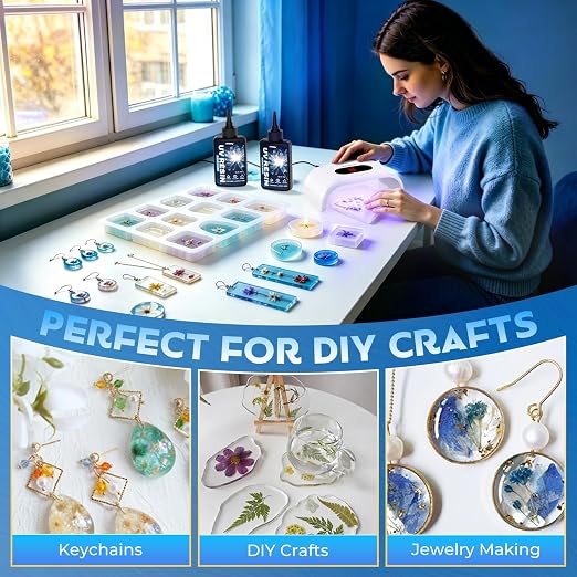 Akisey UV Resin 100g, Crystal Clear UV Resin Glue - Image 6