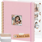 8.5x11 Inch Scrapbook Photo Album, Linen Cover DIY Scrapbooks by Hiwhy