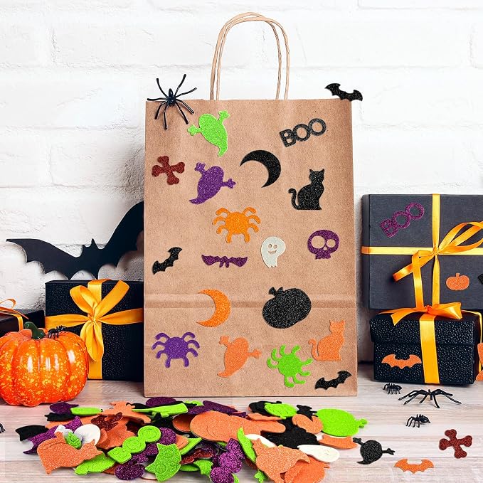 240Pcs Halloween Foam Stickers Glitter Self-Adhesive Craft Stickers - Image 7