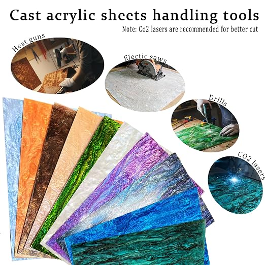 Pearl Glitter Cast Acrylic Sheet, 1/8 Inch, 12x8 Inch, - Image 4