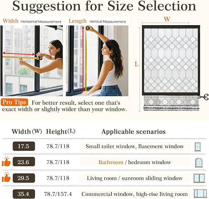 SUNBABY Reeded Glass Window Privacy Film, 3D Decorative Frosted Window Clings - Image 7