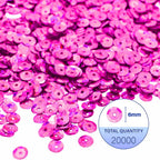 Mandala Crafts 6mm Cup Holographic Hot Pink Sequins - Image 3