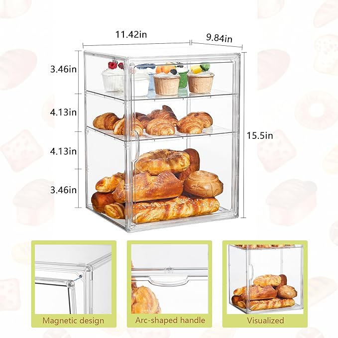 SANKEU Pastry Display Case, Bread Box - Image 2