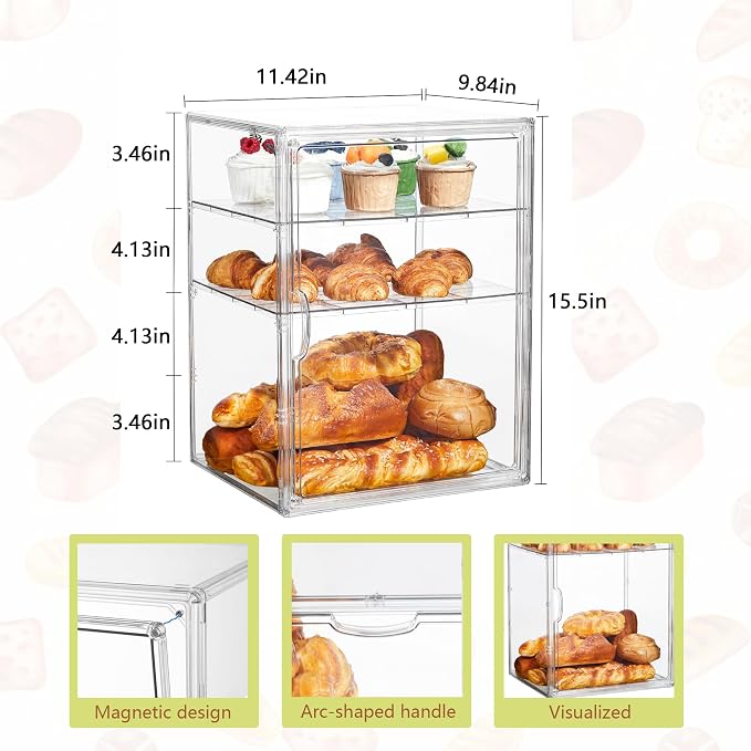 SANKEU Pastry Display Case, Bread Box - Image 2