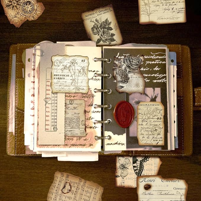 PRSTINCOL Vintage Journaling Stickers, Scrapbook Supplies - Image 2