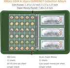 Coin Collection Book Holder for Collectors 2000℉ Fireproof | 300 Pockets Coins - Image 3