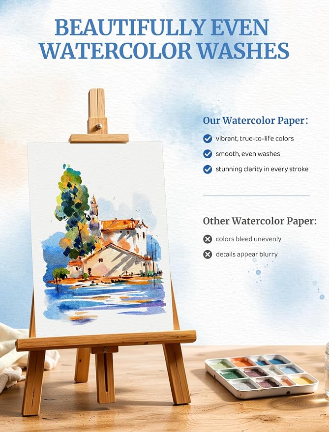 84 Sheets Watercolor Paper 5x7, 110 LB/230 GSM Water Color Paper 5 x 7 - Image 4