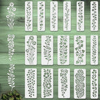 INFUNLY 16Pcs Leaf Vine Painting Stencil by INFUNLY