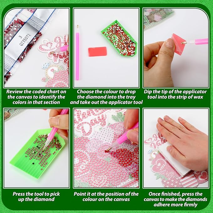 Cinnvoice 12 Pcs Summer Seasonal Diamond Art Hanging Ornament Kit - Image 4
