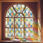 Window Privacy Film, Static Cling Stained Glass Window Film Decorative by Anewlookinnotime