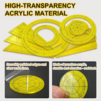 10Pcs Acrylic Quilting Template Ruler Set, Premium Sewing Machine Plate & - Image 5