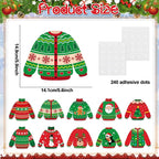60pcs Christmas Theme Cutouts Ugly Sweater Bulletin Board Decorations Xmas Ugly - Image 2