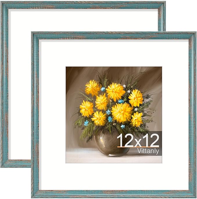 Vittanly 12x12 Picture Frames Set of 2, Ornate Vintage Photo Frame by Vittanly